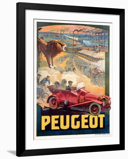Advertisement for Peugeot, Printed by Affiches Camis, Paris, c.1922-Francisco Tamagno-Framed Giclee Print