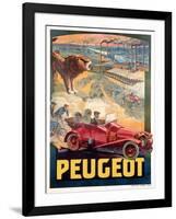 Advertisement for Peugeot, Printed by Affiches Camis, Paris, c.1922-Francisco Tamagno-Framed Giclee Print