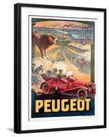 Advertisement for Peugeot, Printed by Affiches Camis, Paris, c.1922-Francisco Tamagno-Framed Giclee Print