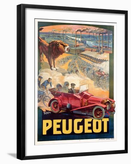 Advertisement for Peugeot, Printed by Affiches Camis, Paris, c.1922-Francisco Tamagno-Framed Giclee Print