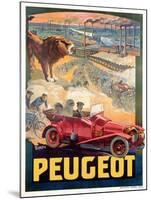 Advertisement for Peugeot, Printed by Affiches Camis, Paris, c.1922-Francisco Tamagno-Mounted Giclee Print