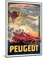 Advertisement for Peugeot, Printed by Affiches Camis, Paris, c.1922-Francisco Tamagno-Mounted Giclee Print