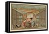 Advertisement for Peugeot Sewing Machines-null-Framed Stretched Canvas