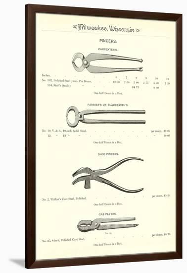 Advertisement for Pincers and Pliers-null-Framed Art Print