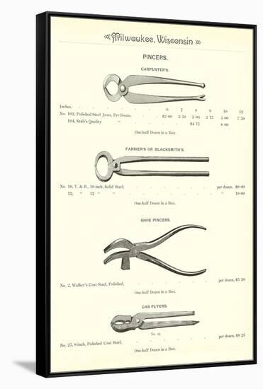 Advertisement for Pincers and Pliers-null-Framed Stretched Canvas