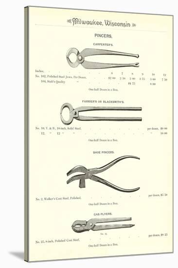 Advertisement for Pincers and Pliers-null-Stretched Canvas