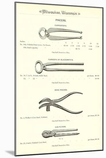 Advertisement for Pincers and Pliers-null-Mounted Art Print