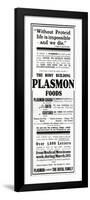 Advertisement for 'Plasmon Foods', 1911-null-Framed Giclee Print