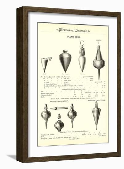 Advertisement for Plumb Bobs-null-Framed Art Print