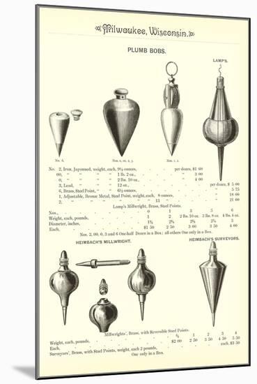 Advertisement for Plumb Bobs-null-Mounted Art Print