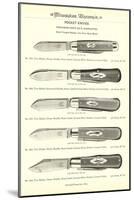 Advertisement for Pocket Knives-null-Mounted Art Print