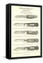 Advertisement for Pocket Knives-null-Framed Stretched Canvas