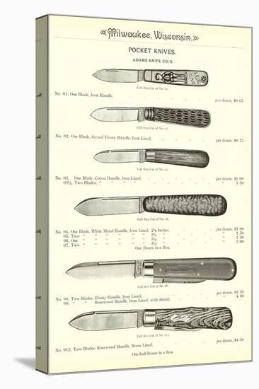 Advertisement for Pocket Knives-null-Stretched Canvas