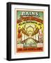 Advertisement For Public Baths At Montmartre-null-Framed Art Print