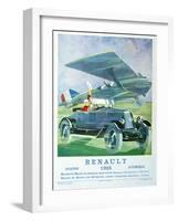 Advertisement for Renault 'Air Travel and Motoring', from 'Femina', November 1925-null-Framed Giclee Print