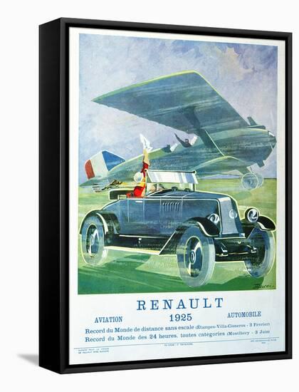 Advertisement for Renault 'Air Travel and Motoring', from 'Femina', November 1925-null-Framed Stretched Canvas