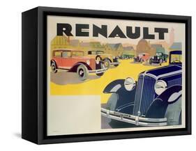 Advertisement for Renault Motor Cars, c.1920-Emile Andre Schefer-Framed Stretched Canvas