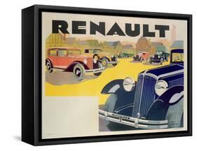Advertisement for Renault Motor Cars, c.1920-Emile Andre Schefer-Framed Stretched Canvas