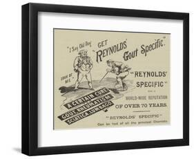 Advertisement for Reynolds' Specific-null-Framed Giclee Print