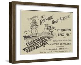 Advertisement for Reynolds' Specific-null-Framed Giclee Print