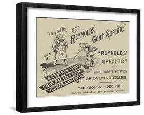 Advertisement for Reynolds' Specific-null-Framed Giclee Print