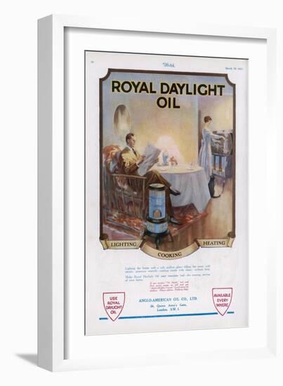 Advertisement for Royal Daylight Oil for Lighting Cooking and Heating-null-Framed Art Print