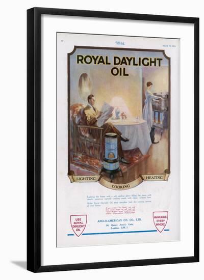 Advertisement for Royal Daylight Oil for Lighting Cooking and Heating-null-Framed Art Print