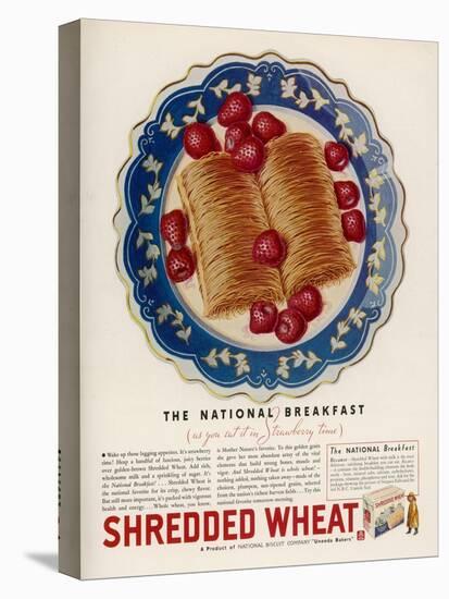Advertisement for Shredded Wheat Promoting It as the National Breakfast-null-Stretched Canvas