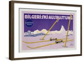 Advertisement for Skiing in Austria, C.1912 (Colour Litho)-Carl Kunst-Framed Giclee Print