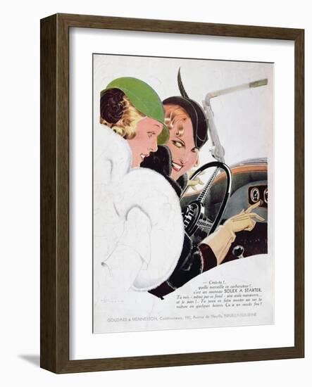 Advertisement for Solex Carburettors, from 'Vogue' Magazine, January, 1932-René Vincent-Framed Giclee Print