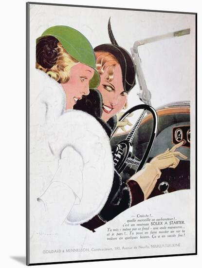 Advertisement for Solex Carburettors, from 'Vogue' Magazine, January, 1932-René Vincent-Mounted Giclee Print
