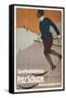 Advertisement for Sports Clothing, Skier-null-Framed Stretched Canvas