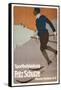 Advertisement for Sports Clothing, Skier-null-Framed Stretched Canvas