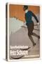Advertisement for Sports Clothing, Skier-null-Stretched Canvas