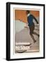 Advertisement for Sports Clothing, Skier-null-Framed Art Print