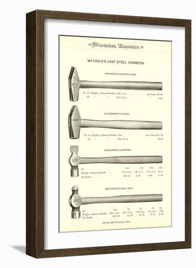 Advertisement for Steel Hammers-null-Framed Art Print