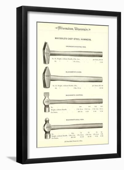 Advertisement for Steel Hammers-null-Framed Art Print