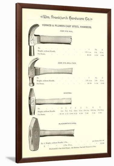 Advertisement for Steel Hammers-null-Framed Art Print