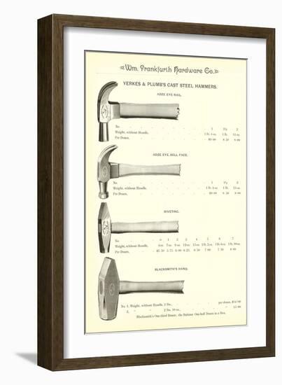 Advertisement for Steel Hammers-null-Framed Art Print