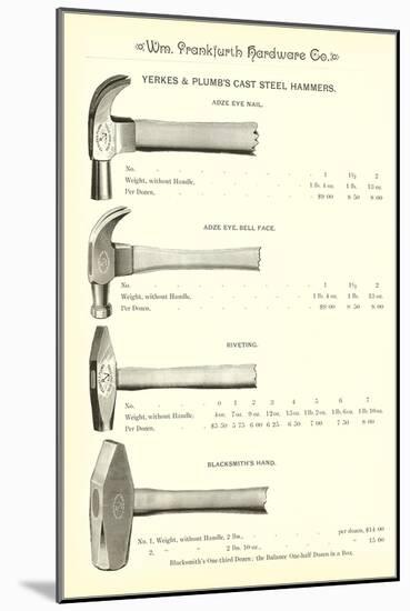 Advertisement for Steel Hammers-null-Mounted Art Print