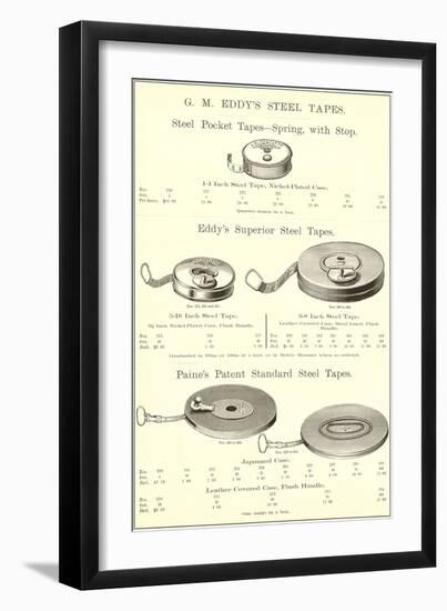 Advertisement for Steel Measuring Tapes-null-Framed Art Print