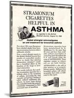 Advertisement for 'stramonium Cigarettes', 1960s-English School-Mounted Giclee Print