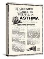 Advertisement for 'stramonium Cigarettes', 1960s-English School-Stretched Canvas