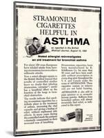 Advertisement for 'stramonium Cigarettes', 1960s-English School-Mounted Giclee Print