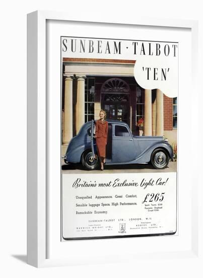 Advertisement for Sunbeam Talbot Car-null-Framed Art Print