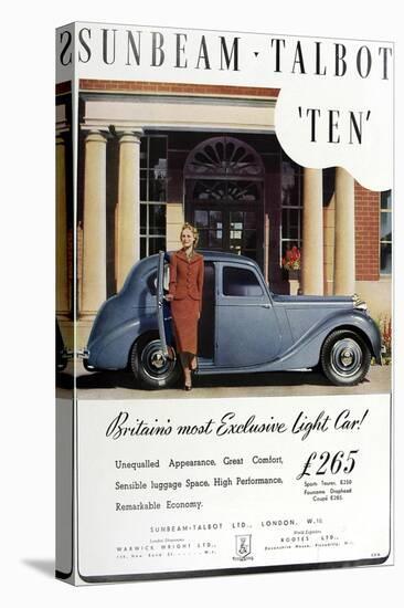 Advertisement for Sunbeam Talbot Car-null-Stretched Canvas