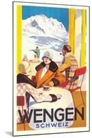 Advertisement for Swiss Ski Resort-null-Mounted Art Print