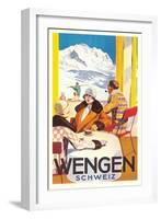 Advertisement for Swiss Ski Resort-null-Framed Art Print