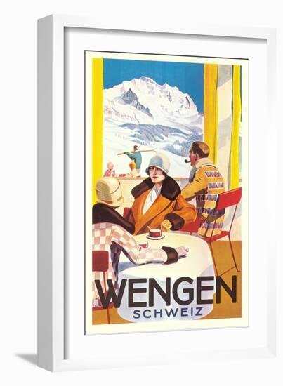 Advertisement for Swiss Ski Resort-null-Framed Art Print