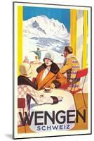 Advertisement for Swiss Ski Resort-null-Mounted Art Print